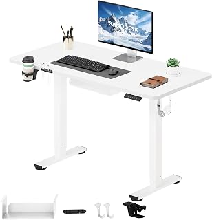 SANODESK Höhenverstellbarer Schreibtisch elektrisch 110x54 cm