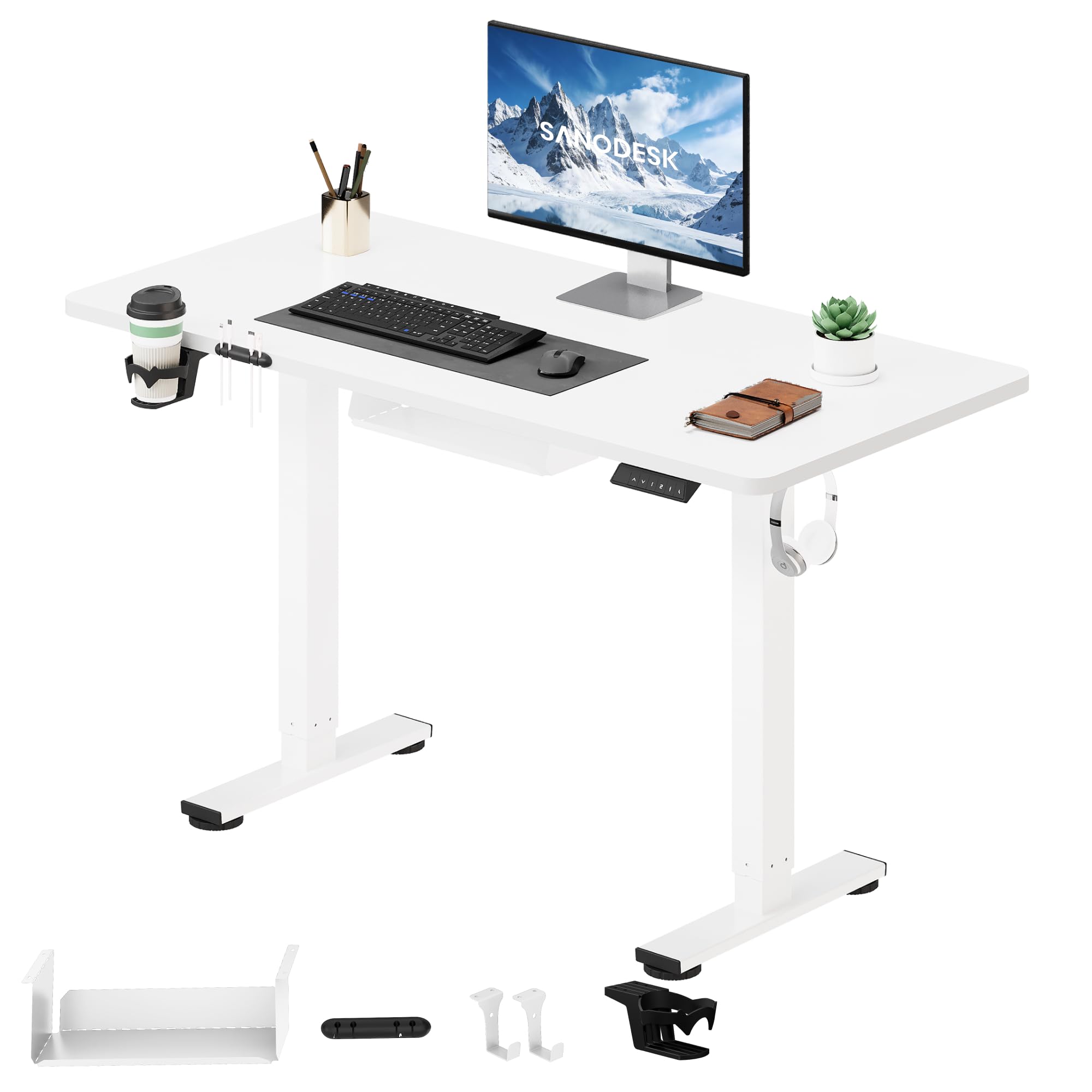 SANODESK Höhenverstellbarer Schreibtisch Elektrischer Ergonomischer Schreibtisch