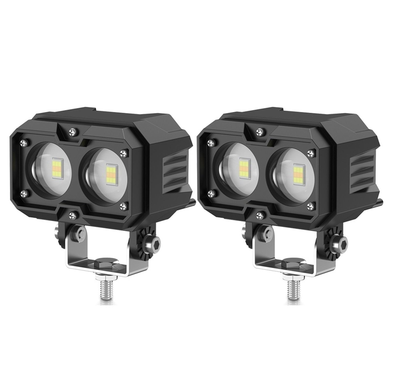 Reflektory motocyklowe Dirt Bike Reflektor Podwójny obiektyw DRL Motocykl Stroboskopowy reflektor led Pojazd Droga Niskie/Wysokie światło Reflektor Jazda DC12-85V(L28D x2 Pieces)