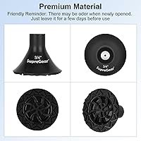 Vista 7 de supregear Reemplazo de punta de bastón, agarre extremo de 3/4 pulgadas, puntas de caña de goma resistentes antideslizantes para todo terreno, bastón