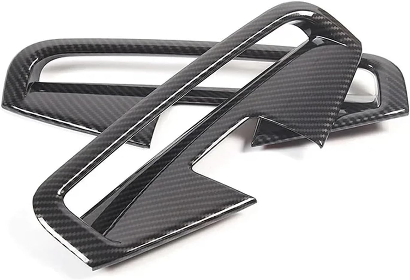 Compatible with BMW 4 Series G22 G23 2021-2024 ABS Carbon Fiber Car Front Fog Light Frame Cover Trim Stickers Accessories(Carbon Fiber)
