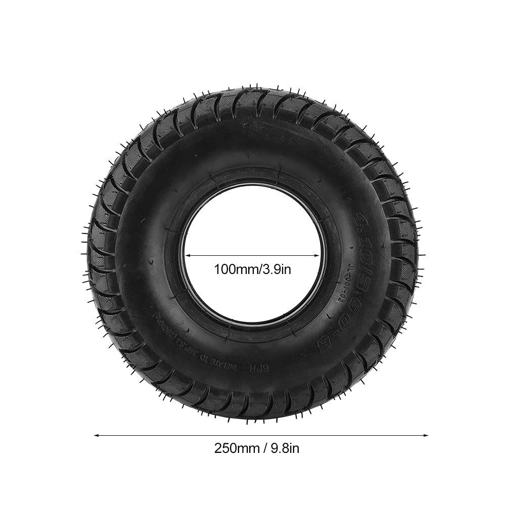 Rubber Outer Tire, 35% Rubber Content, Pressure for Inflatable Tool Cart Trolley 4.10/3.50, 5 12in, Long Service Life, Good Elasticity, Deep Groove Pattern