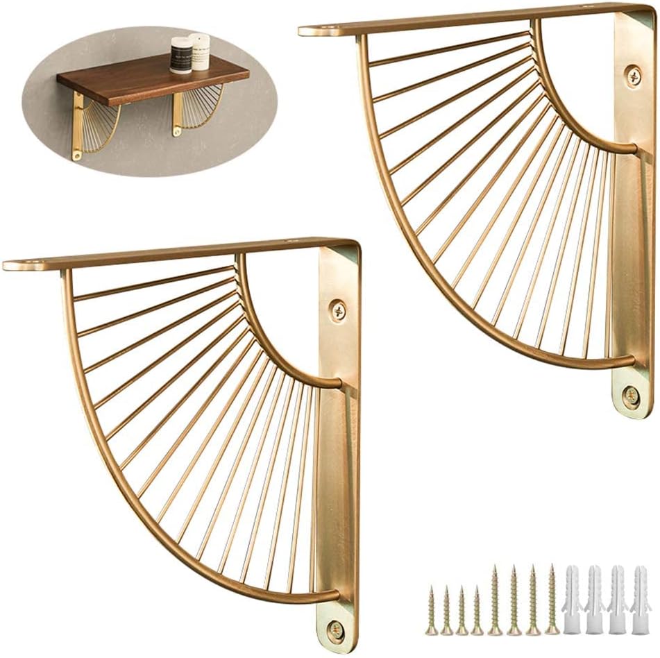 VOTYUIC Gold Shelf Brackets 200mm*200mm (Set of 2) Heavy Duty
