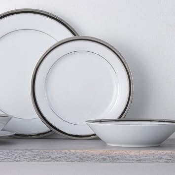 Noritake Austin Platinum Set of 4 Salad Plates, 8-1/4