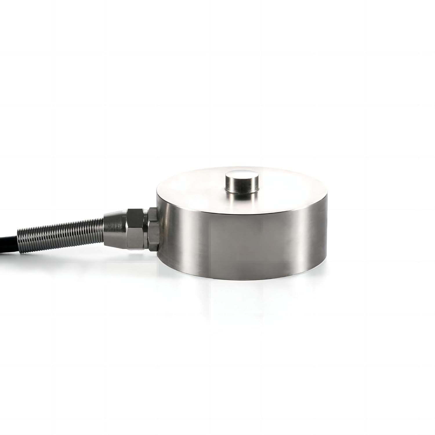 Single Point Load Cell Sensor,Bellows Type Design,Test Compression Force,Weight Pressure Sensor,Diameter 51mm*25mm with 3m Cable High Accuracy 0.2% Range (0-1000KG)