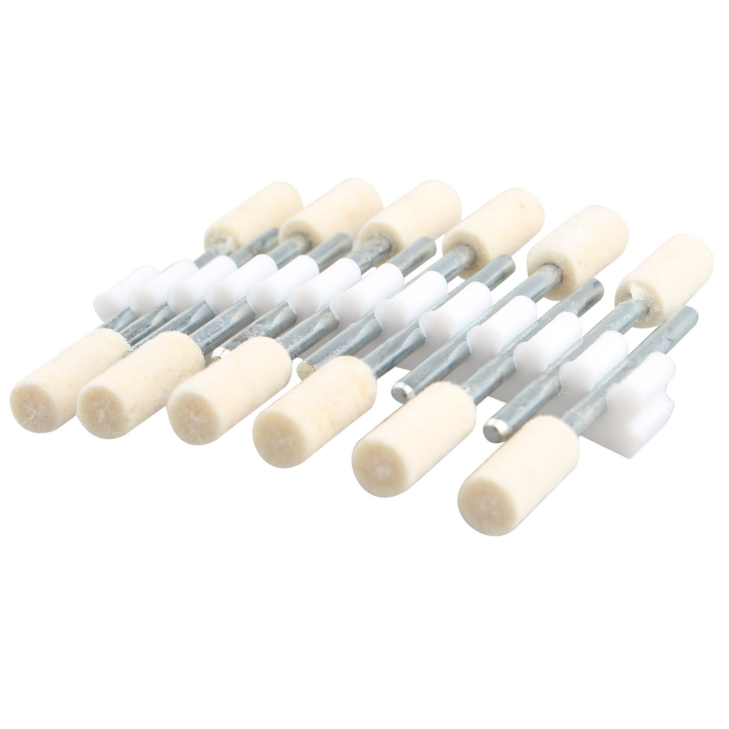 12 5 mm Zylindrische Filz Polieren Pad, Filz Polier-Set Polieren Werkzeug für Schmuck, Glas, Stein, Keramik, Nail Art