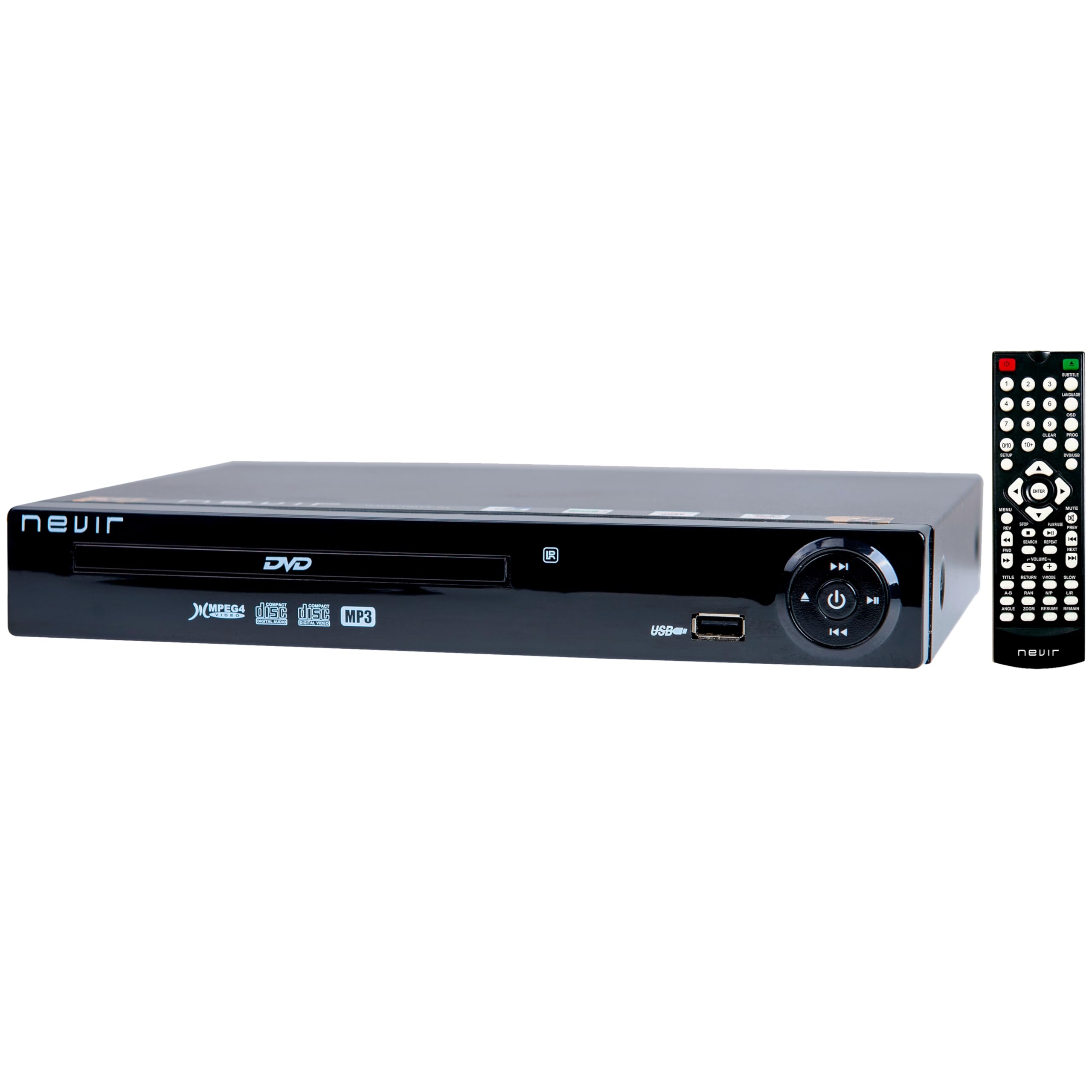 Nevir NVR-2324 - Reproductor de DVD (USB-R), negro