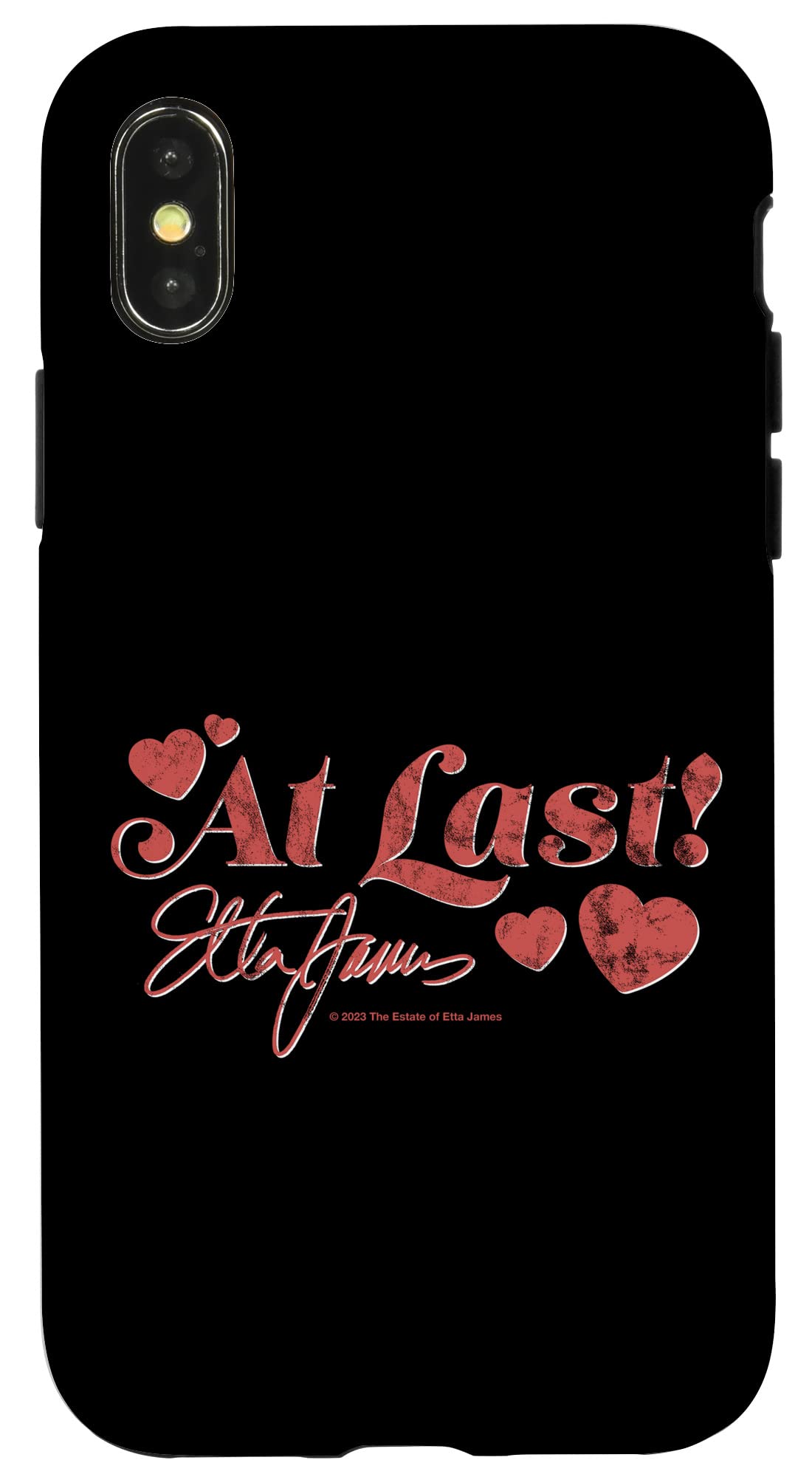 iPhone X/XS Etta James At Last Signature Hearts Case