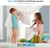 Ctronics Telecamera WiFi da interno 2,5K, Auto-Tracking, registrazione 24/7 - 2