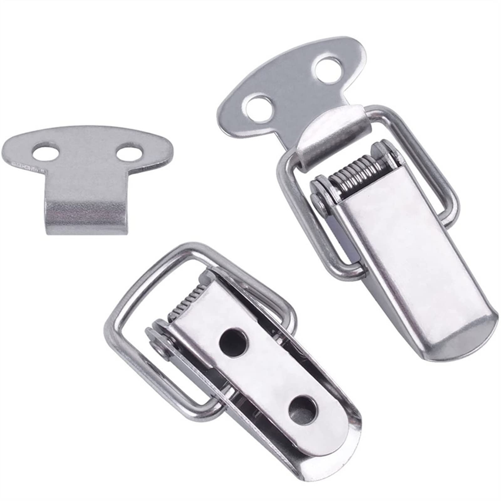 SFJSFIMQ Latch Lock 6PCS Toggle Latches Spring Loaded Clamp Clip Case Box Latch Catch Toggle Tension Lock Lever Clasp Closures Crate Lock Snap Lock(6pcs)