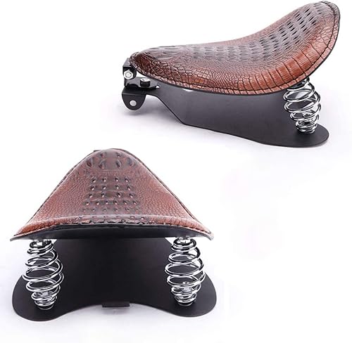 Miniatura 3 de LKV Asiento de motocicleta de 12.2 pulgadas con kit de accesorios de montaje para base de asiento, asientos de bobber de Chooper personalizados,