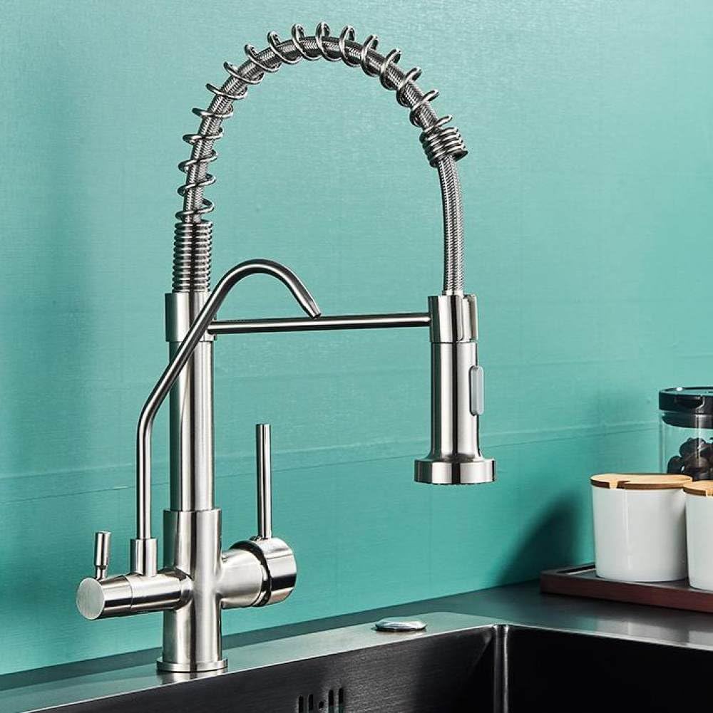 Yjyjy Type B Kitchen Faucet,Kitchen Filter Faucet, Brass Faucet, Water Filter Faucet, Double Drinking Faucet, Sink Mixer Tap