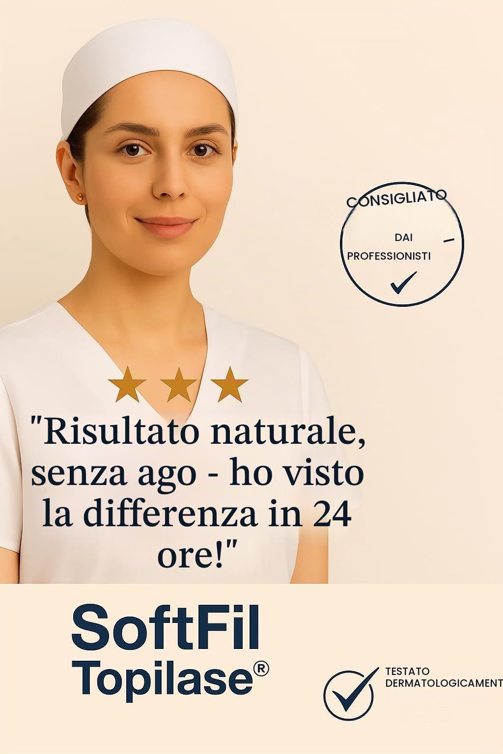 SoftFil Topilase – Trattamento dermo-regolatore post filler – Corregge eccessi e imperfezioni da acido ialuronico – Effetto lenitivo – 100% naturale – Sicuro, senza iniezioni – Flacone 3 ml
