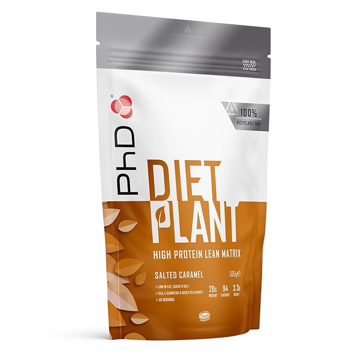 Buy PhD Nutrition Diet Plant, Protein Powder, Salted Caramel, 500g