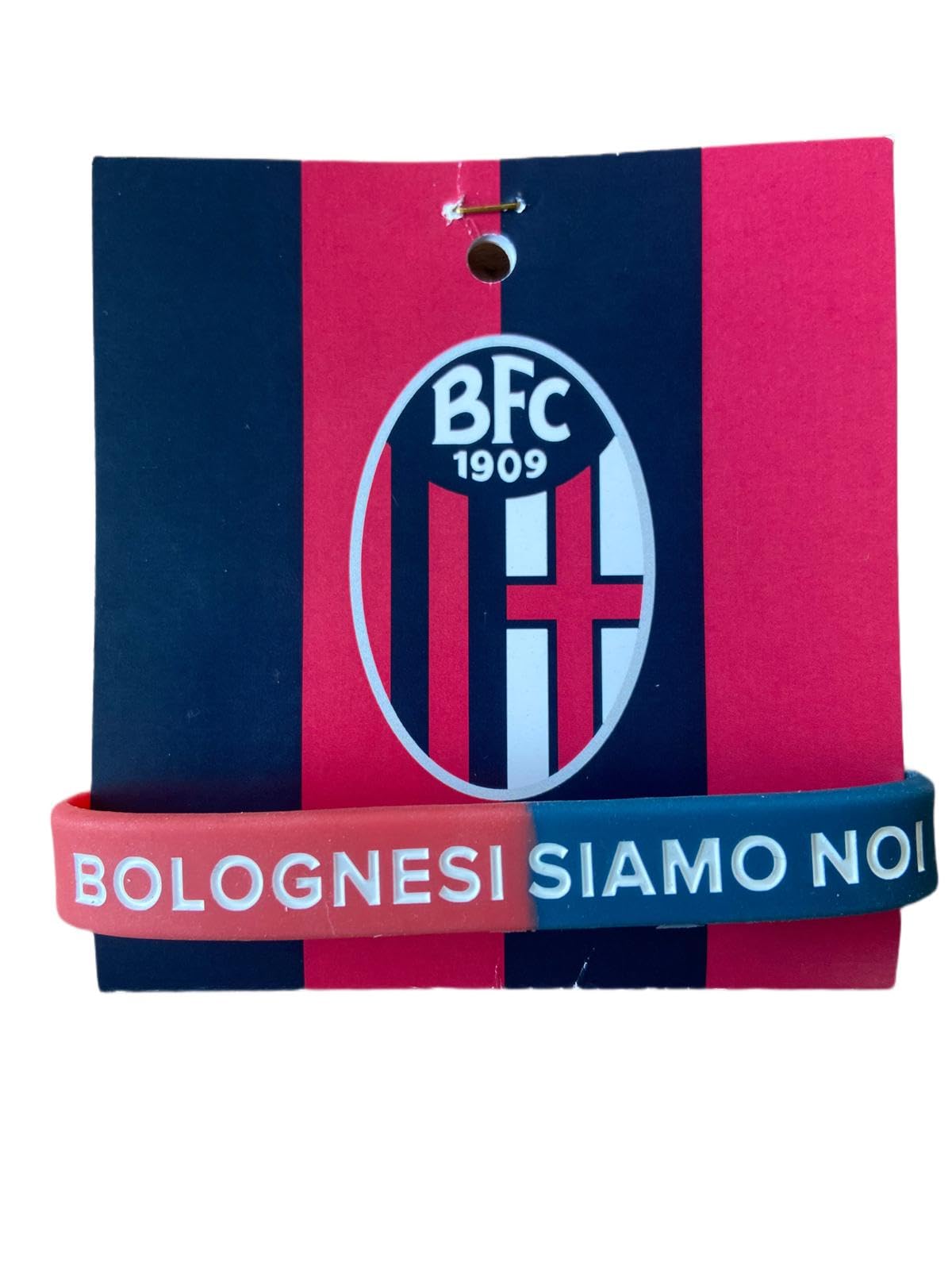 Braccialetto Bracciale BOLOGNA FC 1909 in Silicone Rossoblu Prodotto Ufficiale