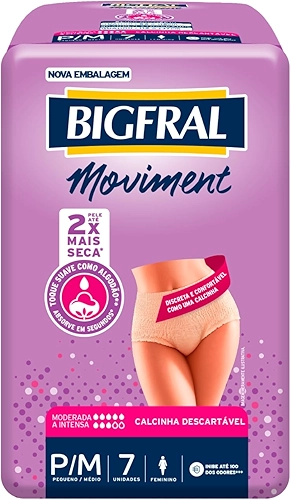 Roupa Íntima Bigfral Moviment Feminina, Bigfral, Pequeno/ Médio
