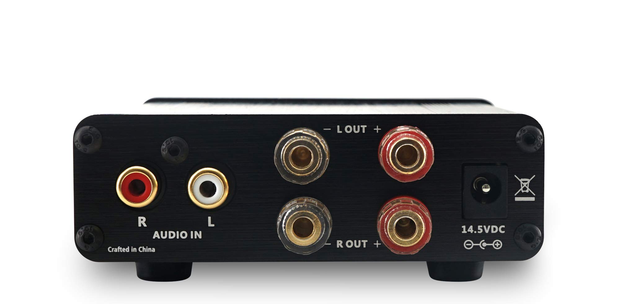 McGrey BMS-80 BR Micro Stereo - incl. mini amplificatore e cavi per casse - ingressi RCA e AUX - 80 watt - marrone