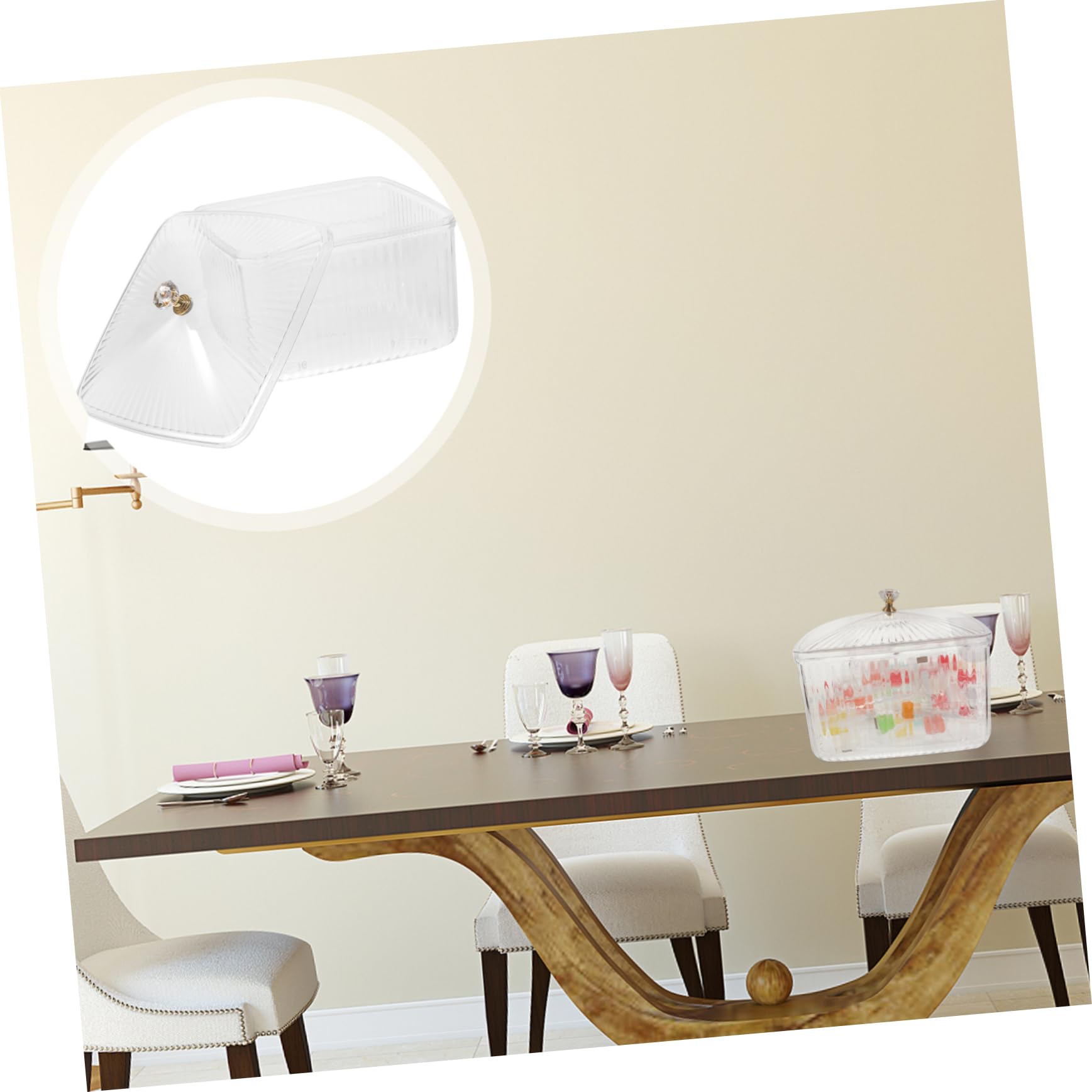 MUCKLILY Clear Snack Storage Container with Lid Versatile Desktop Organizer for Dried Fruits Nuts Snacks Baking Supplies for Cereal Flour Beans and More