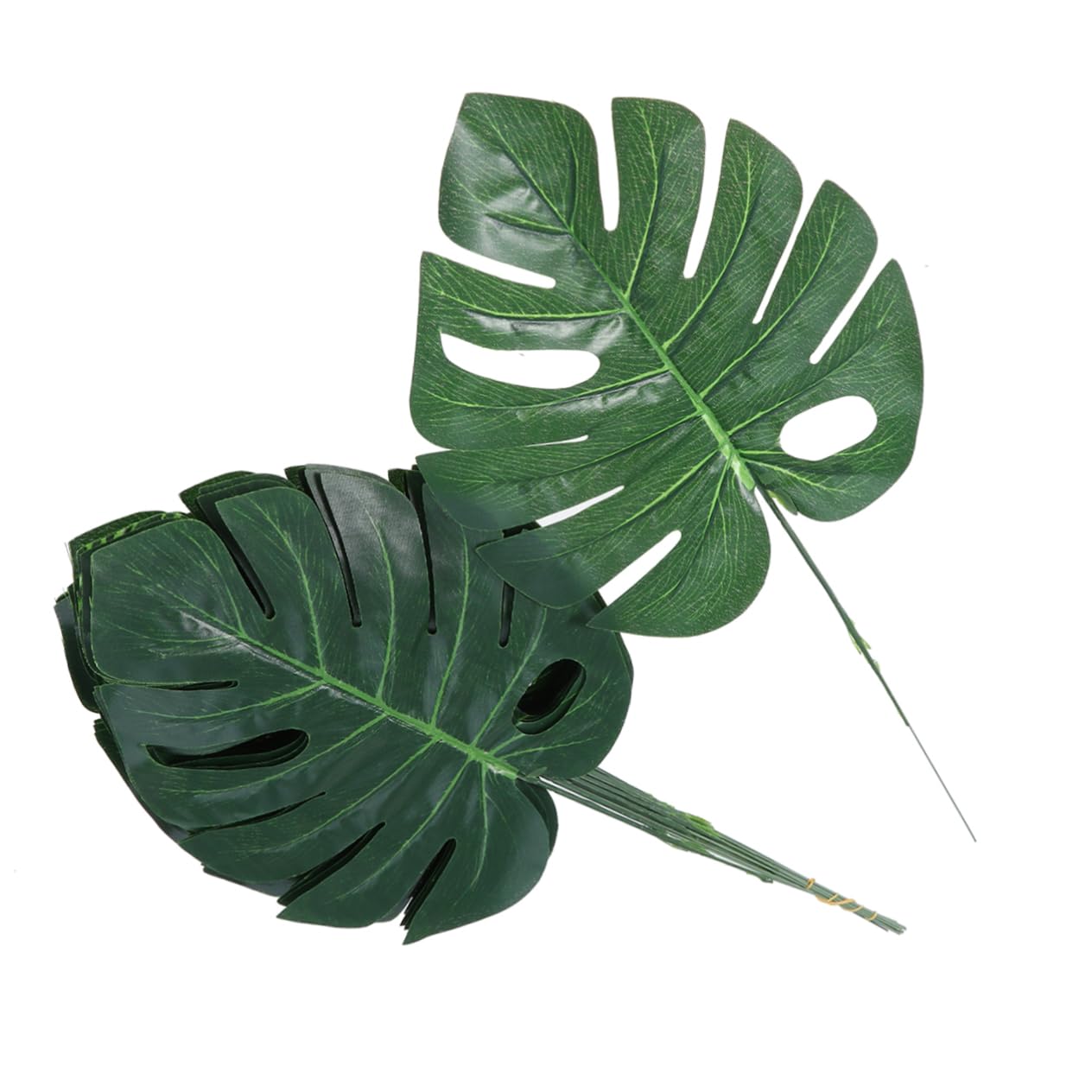PRETYZOOM 60pezzi Foglie Artificiale Monstera Verde Da Decorazioni Per Casa e Giardino Atmosfera Tropicale Autentica Per Composizioni Floreali e Feste