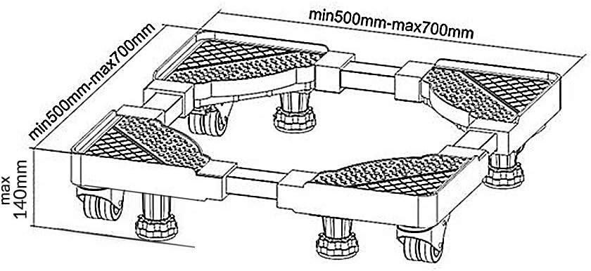 Maclean MC-855 Base Dimensions Diagram