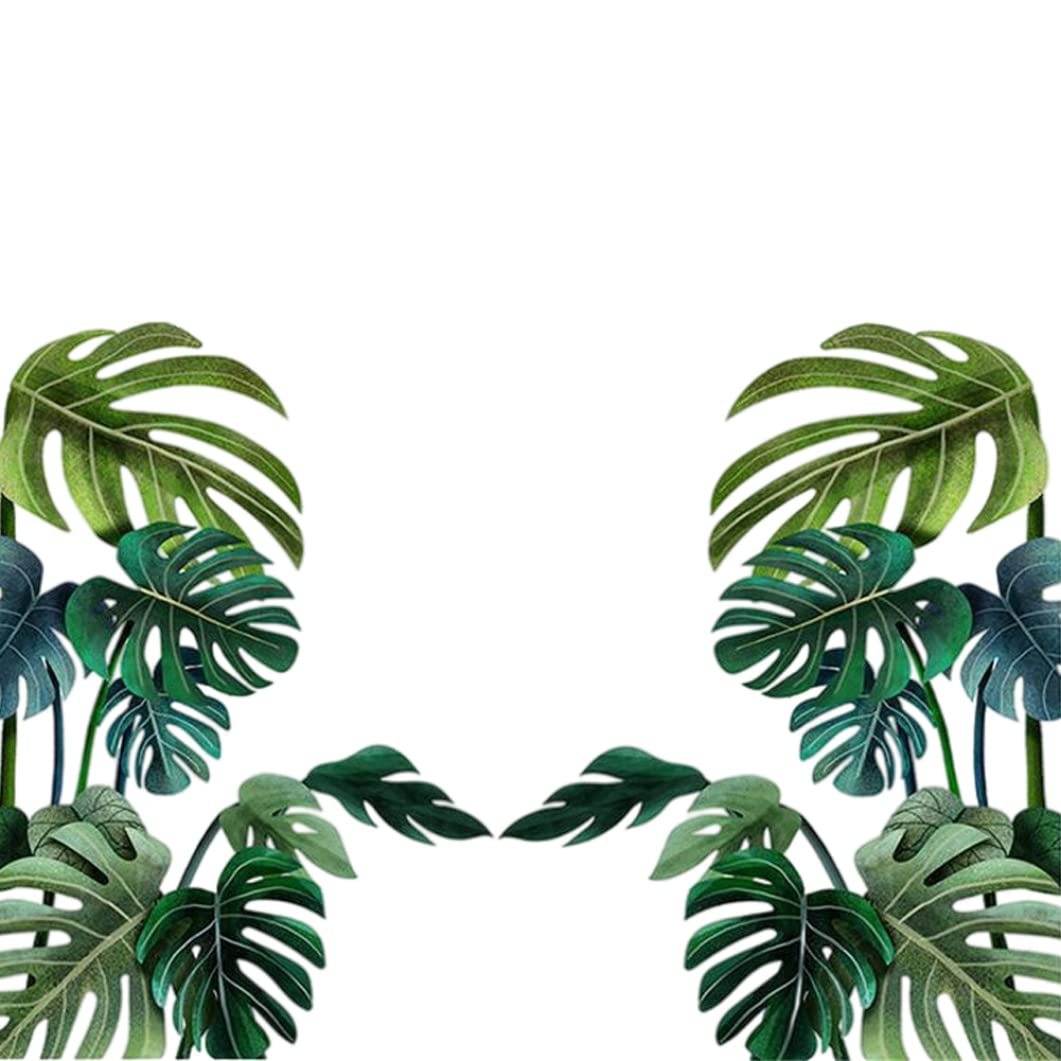 Hojas de palma decoración pared selva para dormitorio infantil y oficina