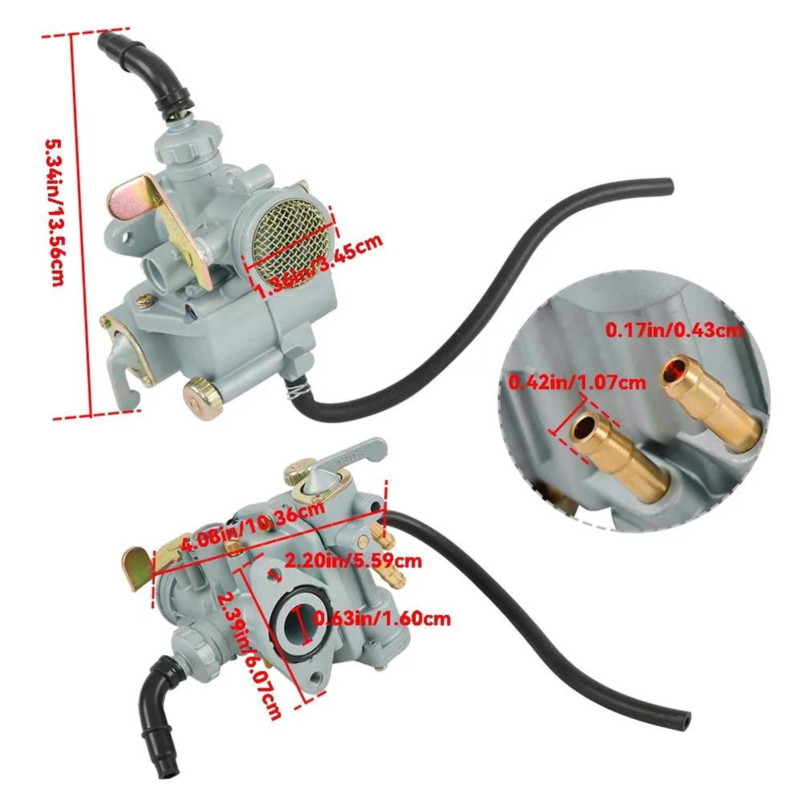 Carburador Metálico Carburador con Cable del Acelerador para CT70 para Trail 1969 1970 1971 1972 1973 1974 1975 1976 1977 para K0 para K1 para K2 para K3 Carburador Carburadores para Moto