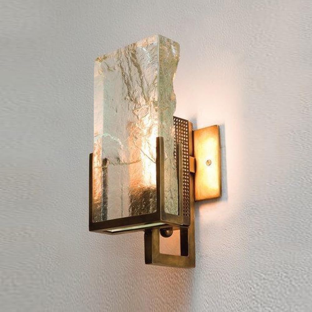 JKJZSALJ Crystal Wall Sconces Brass Finish Wall Lighting Fixtures, Elegant Modern Wall Mount Lamps Vanity