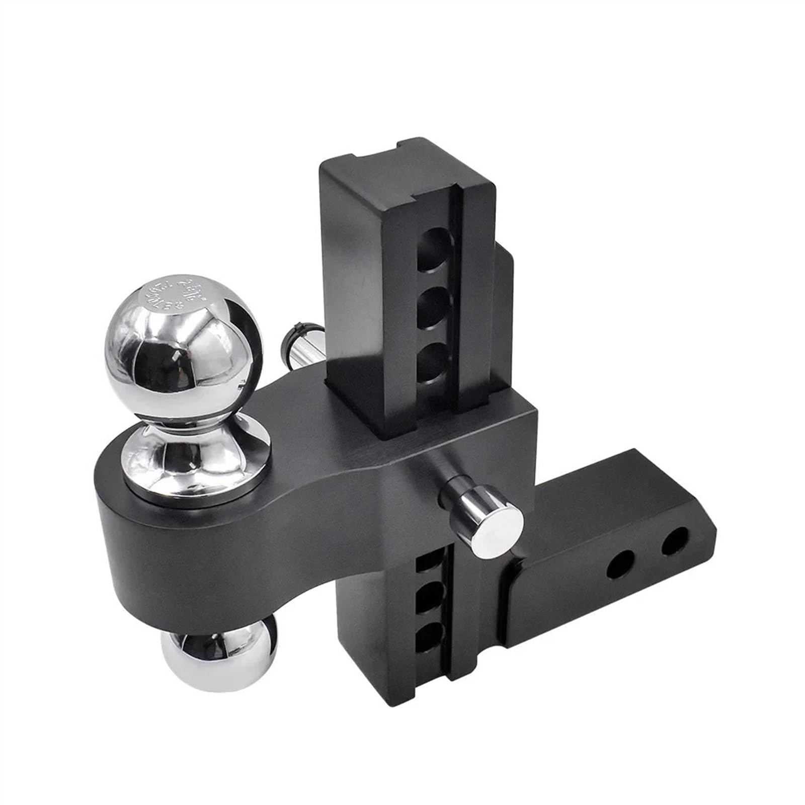 rimorchio auto Gancio di traino regolabile in lega di alluminio con foro multiplo, doppio braccio sferico, accessori per veicoli fuoristrada Aggancio per rimorchio(2in Black)