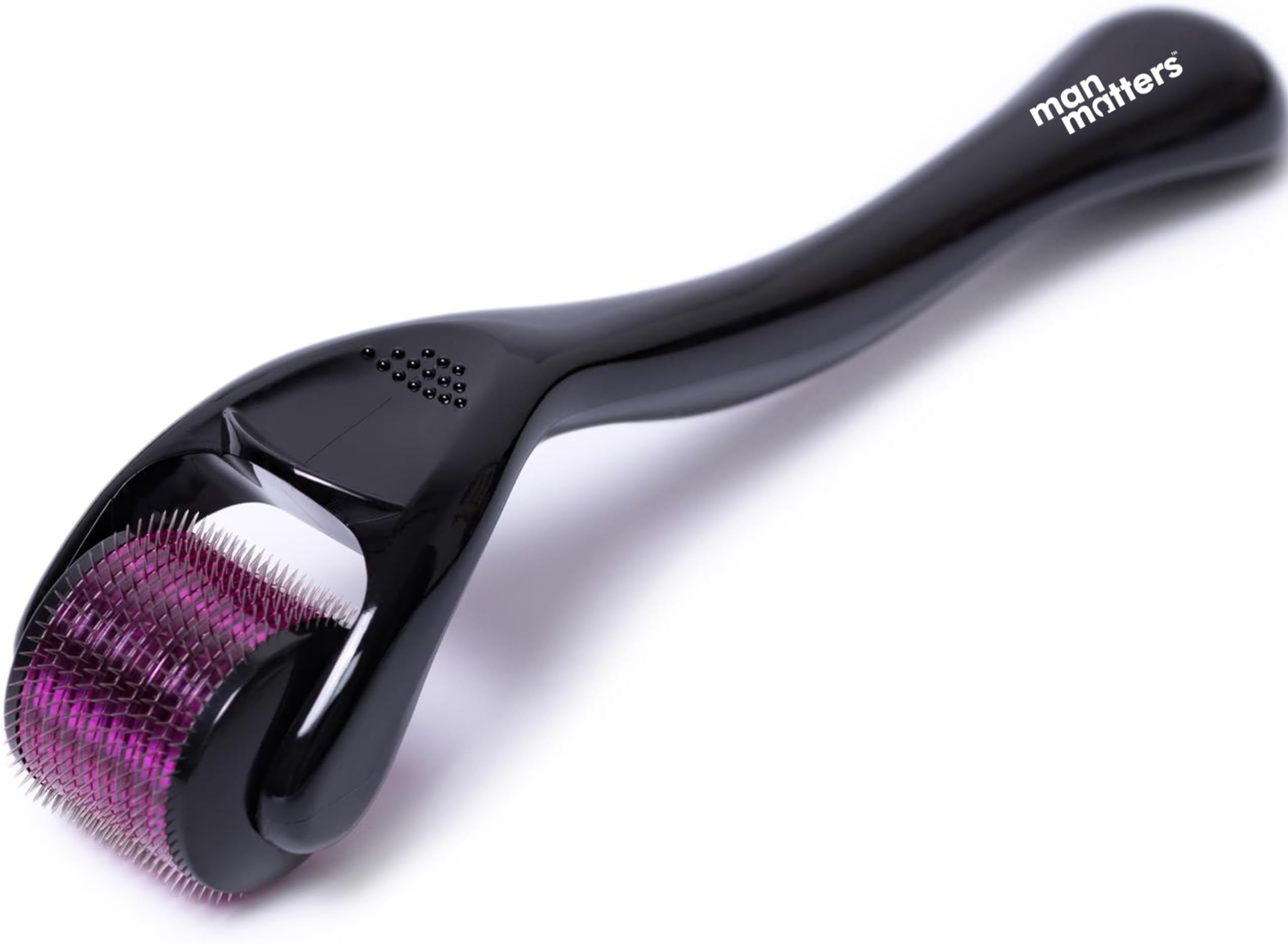 Man Matters Derma Roller With 540 Titanium Alloy Micro Needles 0.5 Mm | Suitable For Beard Also | Reduces Hair Fall | Stimulates Hair Follicles | Easy To Use (1 Count (Pack Of 1) 0.5 Mm)