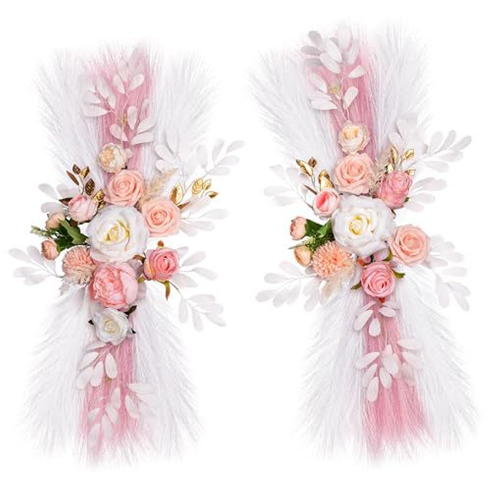 Kaeltsyn Multi Use Silk Rose Clusters Welcome Sign for Ceremony Backdrop or Wedding Archway Decoration Archway Flower Wedding Aisle Roses