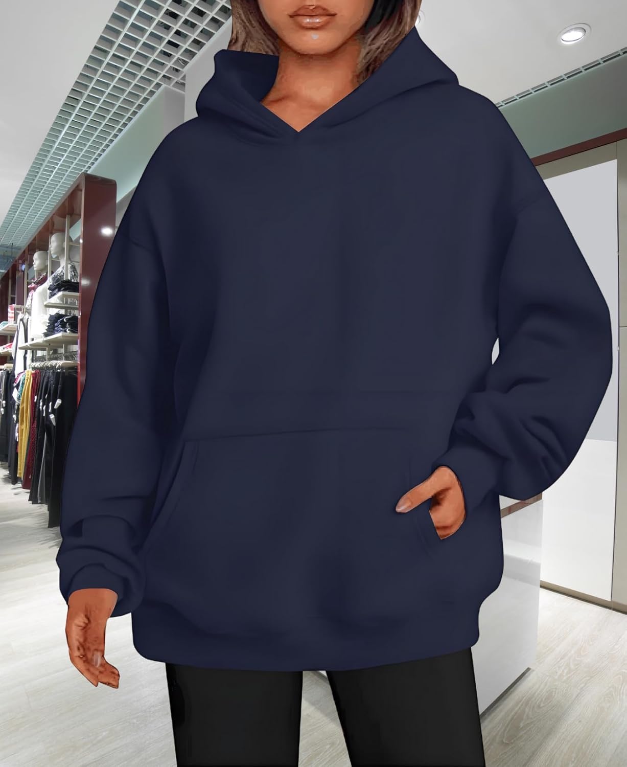 Women's Oversized Hoodie Fleece Sweatshirt Fall Winter Soft Pullover Casual Fashion... - Image 4