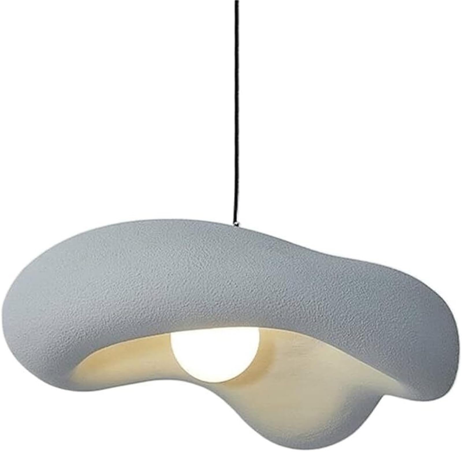 KHUKHU LED Modern Chandelier, Creative Shape Hanging Lampshade, E27 Light Fixture, Retro Style Lamps and Lanterns, 60cm Diameter Chandelier(Grey)