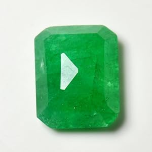 Amazon | gemsonclick天然本物エメラルドLoose宝石7.6カラット