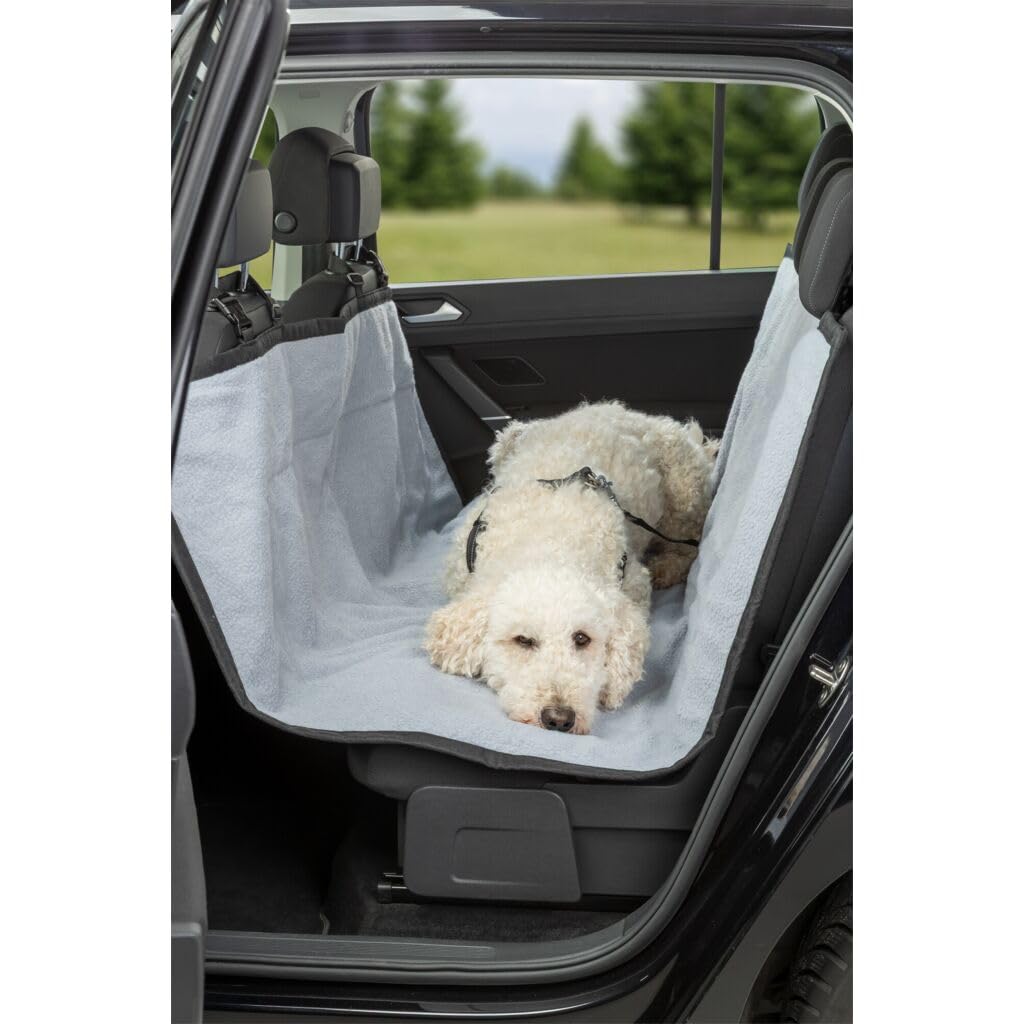 TRIXIE 1313 Auto-Schondecke, 1,45 × 1,60 m, hellgrau/schwarz
