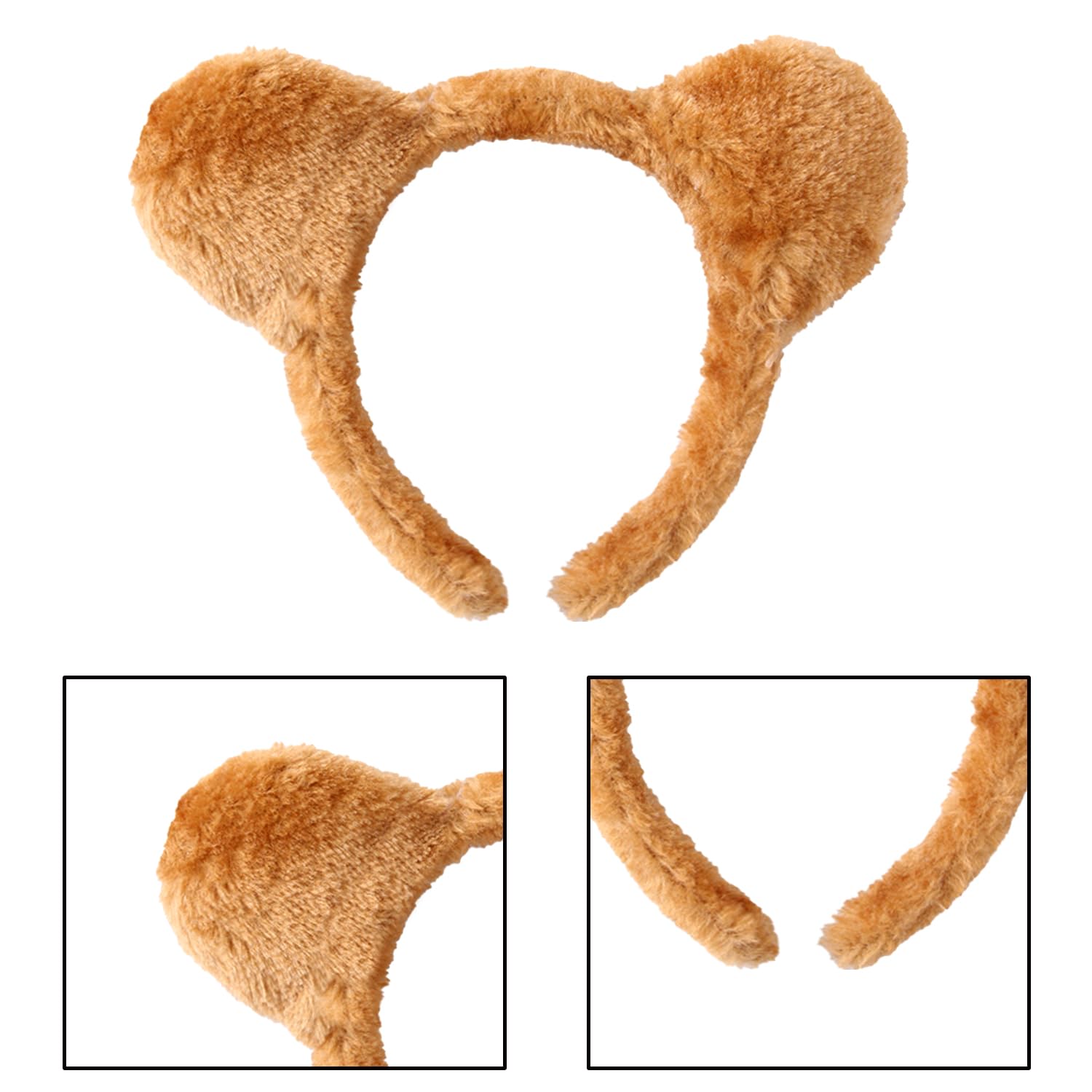 JUFYVO 8pcs Bear Ears Hair Band Cosplay Party Ears Handband Cartoon Ear Headbands Animal Costume Accessories for Halloween Masquerade - Image 2