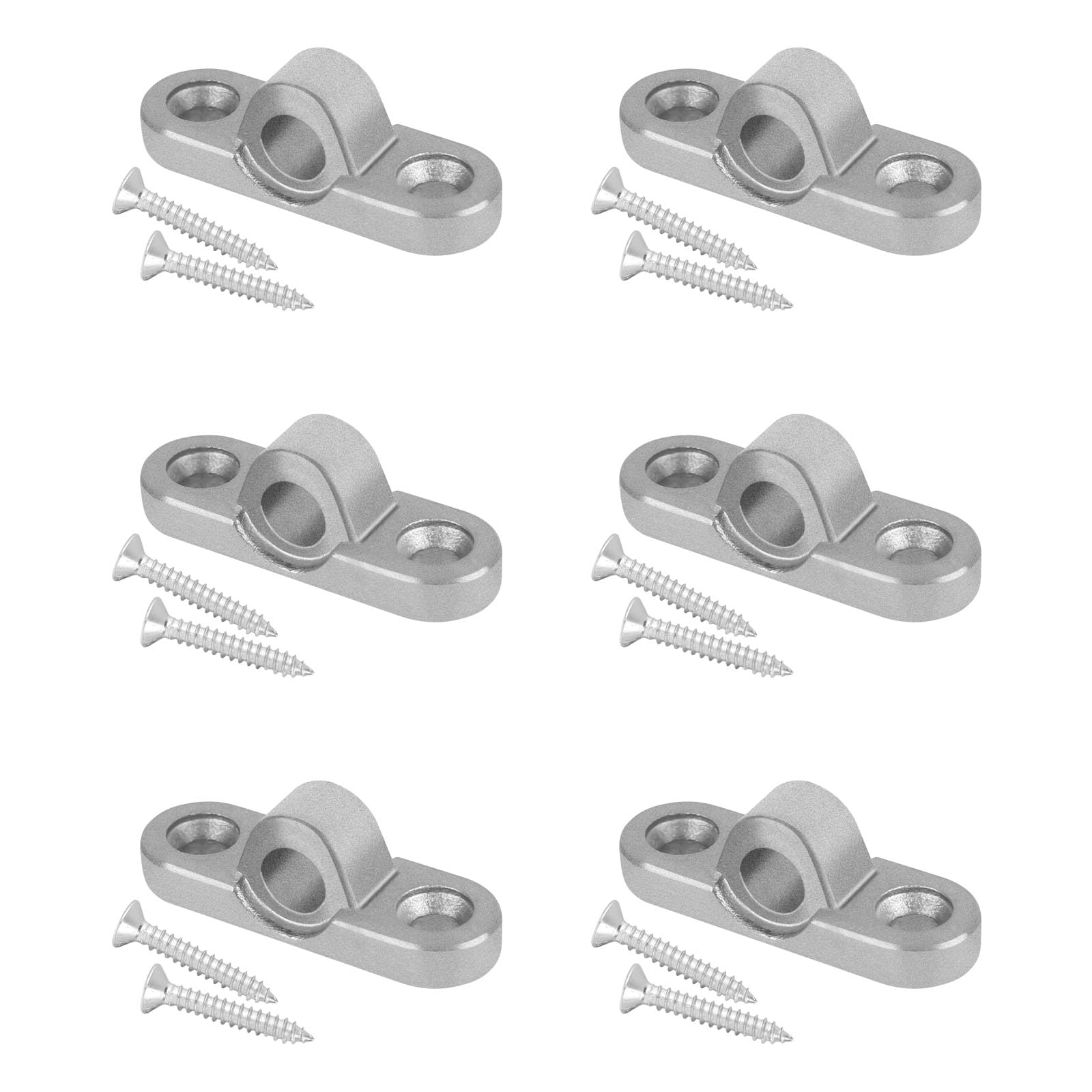 XTDMJ 6 Stück Vorzeltöse für Wohnmobil & Wohnwagen, Wagerecht Metall Vorzeltöse Wandösen aus Metall mit Rostschutz, senkrechte und waagerechte Ausführung (Wagerecht)