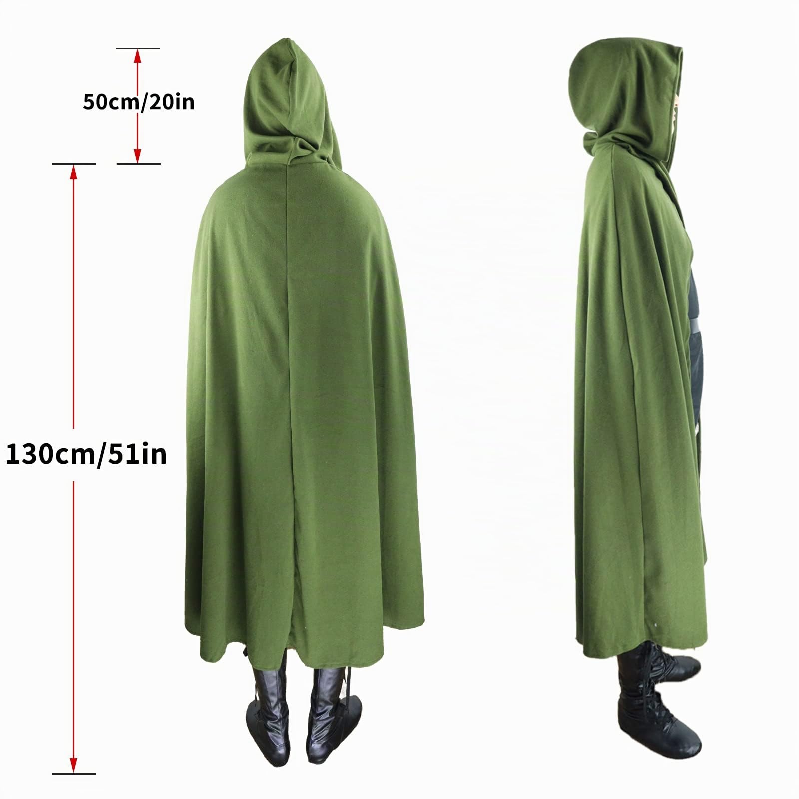 Renaissance capa con capucha ropa medieval hombre abrigo de bruja con capucha disfraz