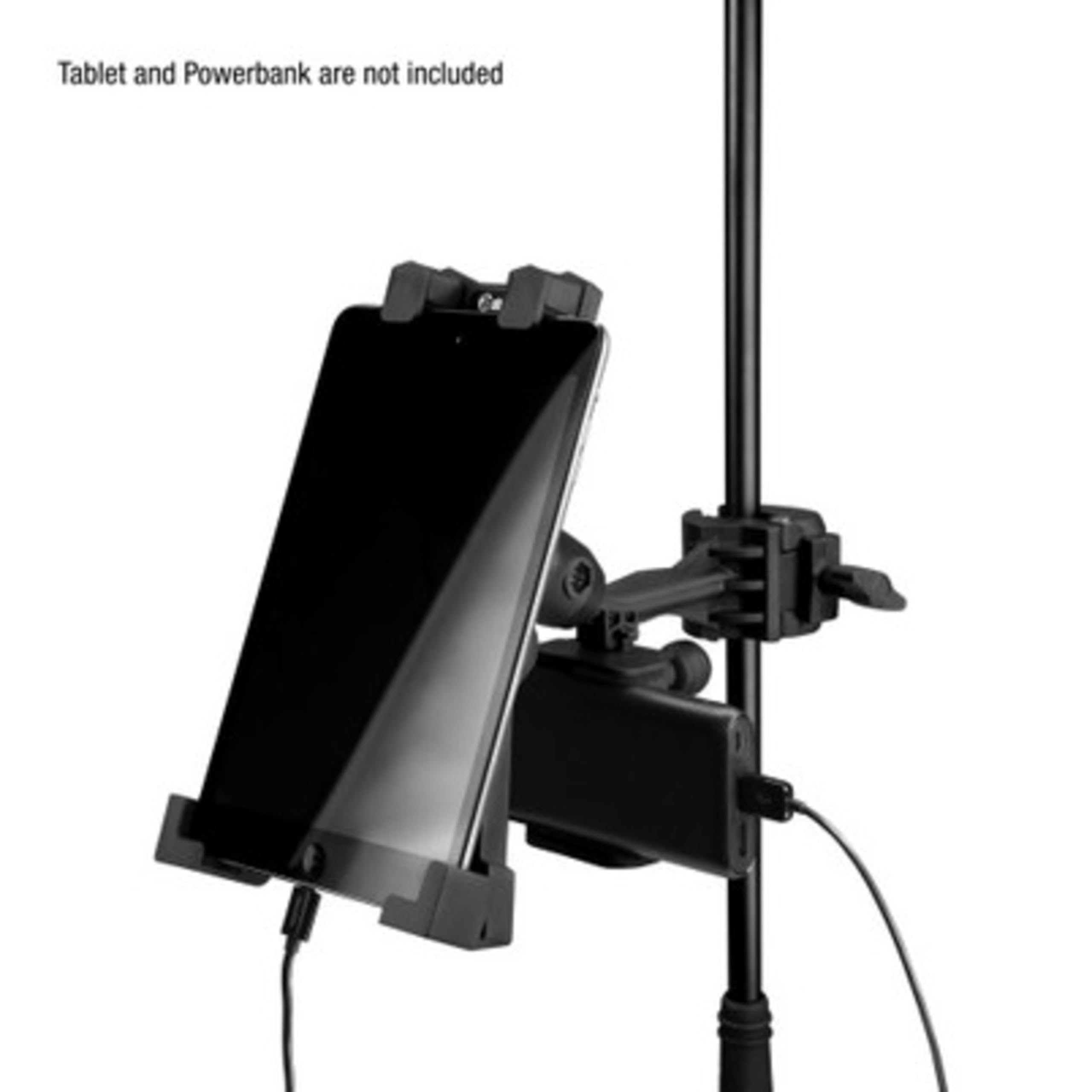 Adam Hall Stands THMS 1 – uniwersalny uchwyt na tablet z wielofunkcyjnym uchwytem