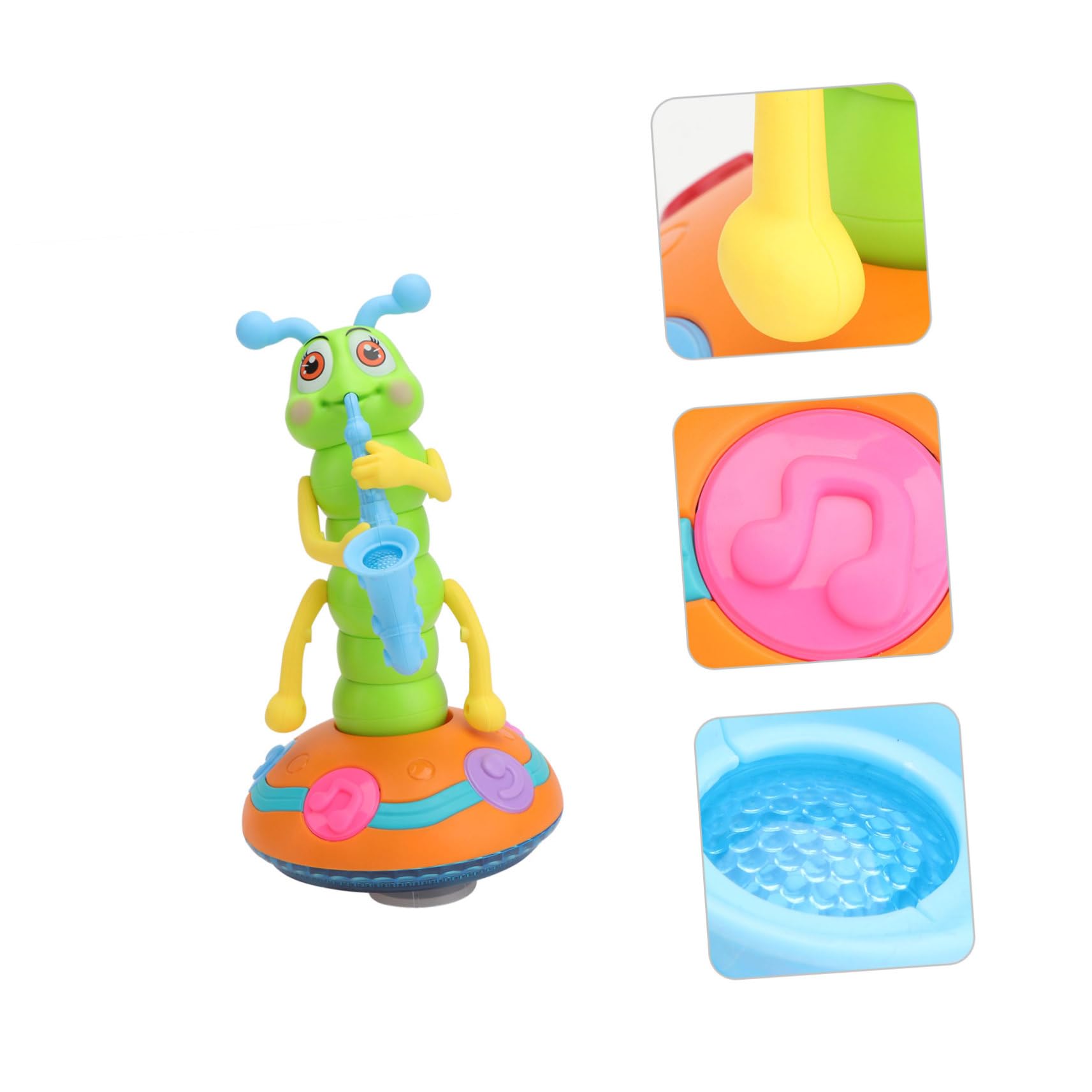 Abaodam Giocattolo Musicale Elettrico del Bruco Multifunzionale per Bambini Luci e Danza, Giocattolo Educativo in Plastica Resistente per Prima Infanzia, Divertente per Colore Casuale