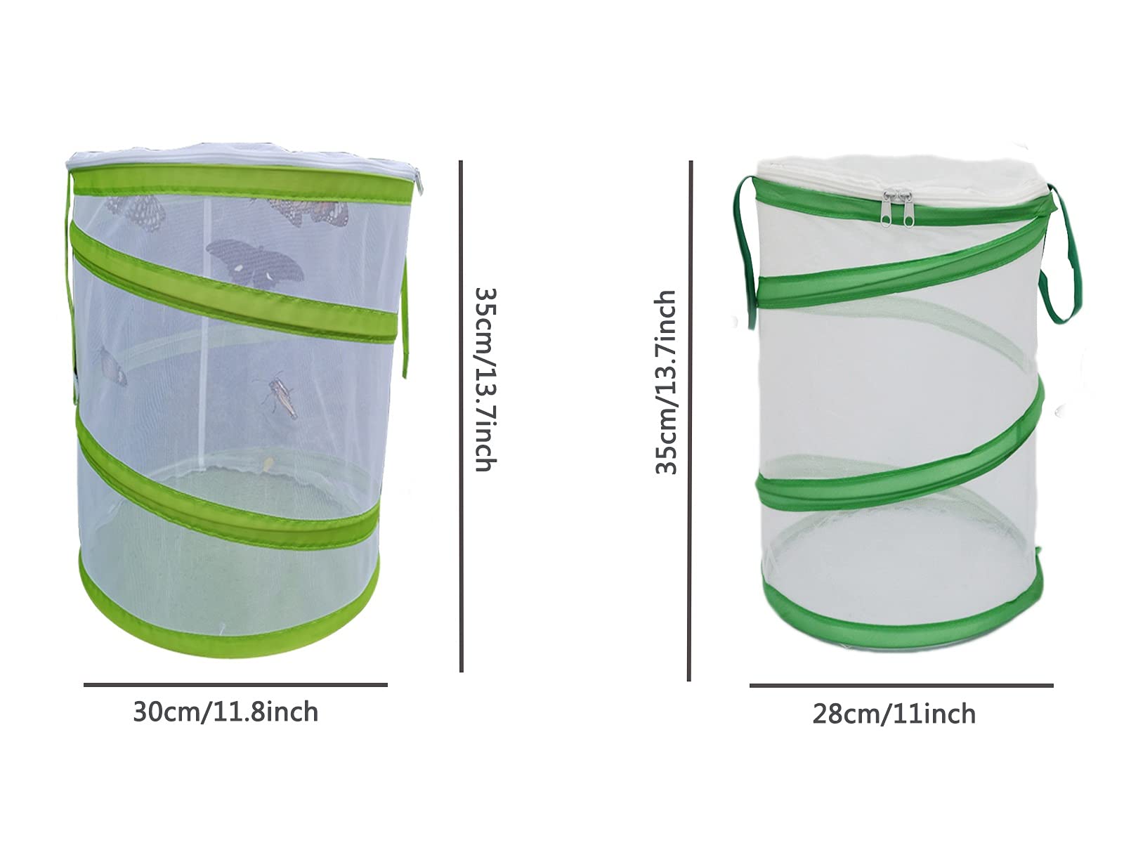 Gabbia A Farfalla Pesoncarl - Terrario Per Insetti Con Rete, Cerniera, 35x50 Cm - Per Bruchi E Farfalle - Foto 4