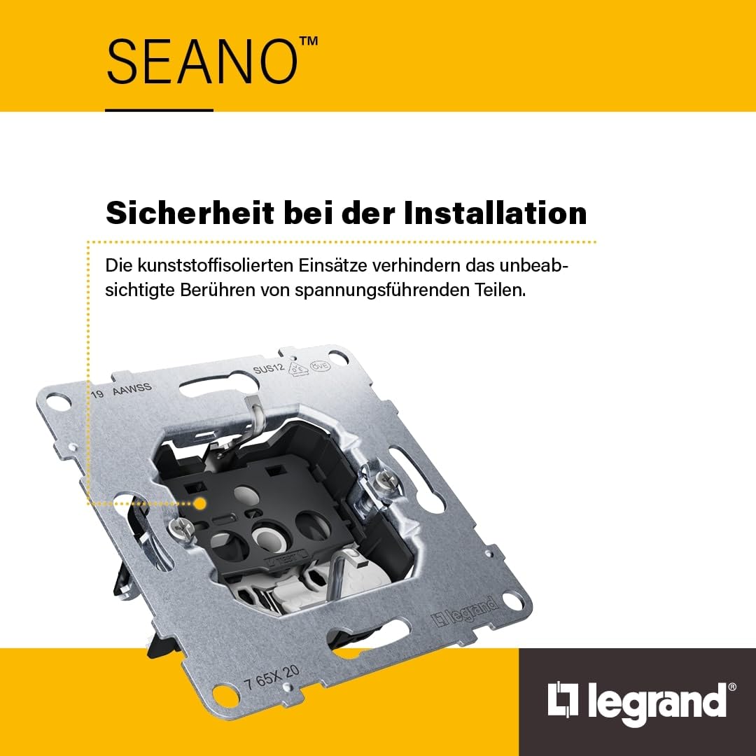 LEGRAND, SEANO Datendose 2 x RJ45, Einsatz, Kat. 6A, STP, geschirmt, 765062