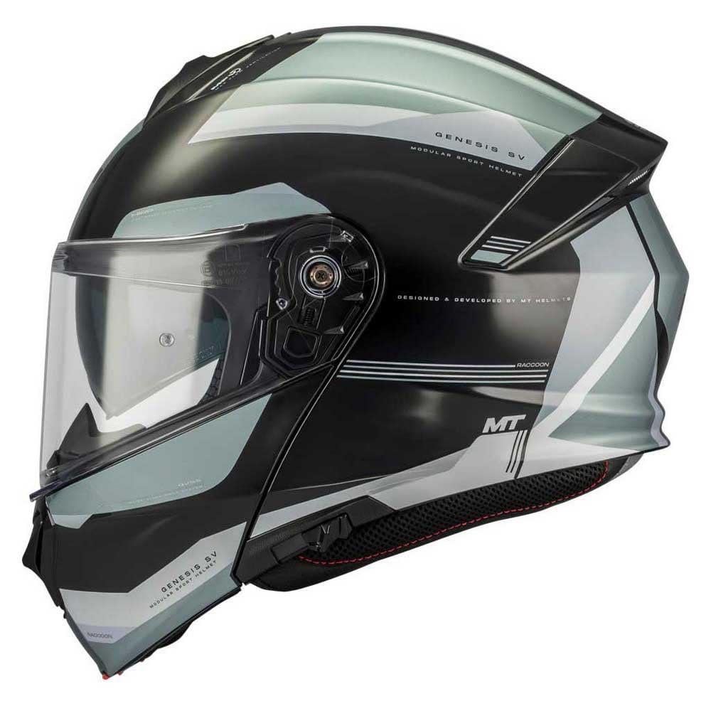 MT Helmets Genesis SV – Casco Moto Modular con Visor Solar Retráctil, Calota HIRP, Pantalla Antivaho y Preparado para Intercomunicador | Homologado ECE 22.06 & DOT