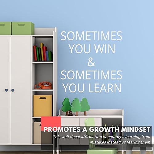 Miniatura 2 de My Vinyl Story Sometimes You Win and Sometimes You Learn - Calcomanía inspiradora para pared, decoración de oficina, cita de decoración de pared,