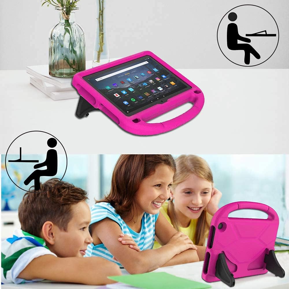 Fire HD 10 & Fire HD 10 Plus Tablet Case for Kids(11th Generation, 2021 Release) - DICEKOO Lightweight Shockproof Kid-Proof Cover with Stand for Kindle Fire HD 10 Kids Tablet & Kids Pro Tablet - Pink : Electronics