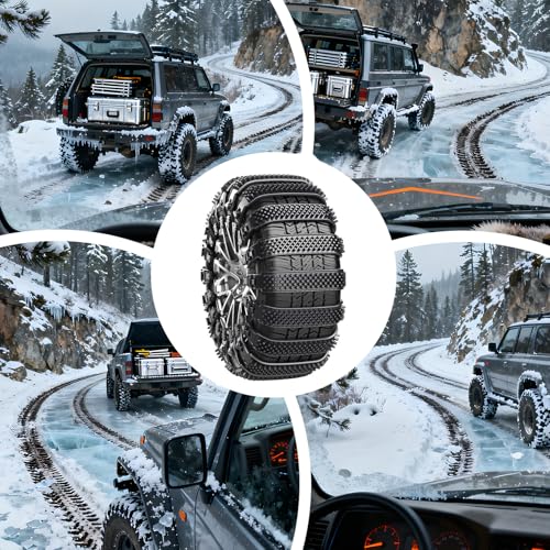 Cadenas De Nieve para aventuras de invierno, pesca y senderismo con 10 correas ajustables. 4