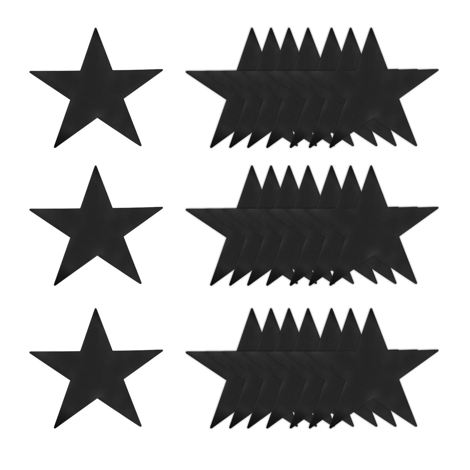 sourcing map Black Stars Cutouts Decoration, 40 Pcs 11" Double Printed Paper Stars Cutout Confetti Cardboard Stars Decorations for Bulletin Board Wall Classroom Party — image 1