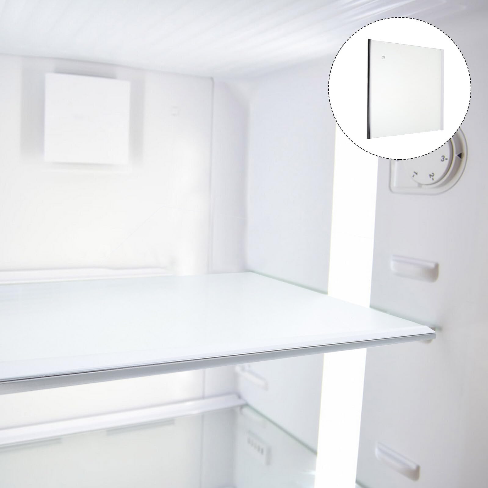 Estante de Vidrio Alta Capacidad de Carga y Visibilidad Mejorada, Divisor para Congelador y Almacenamiento de Alimentos Naturales para Refrigerador
