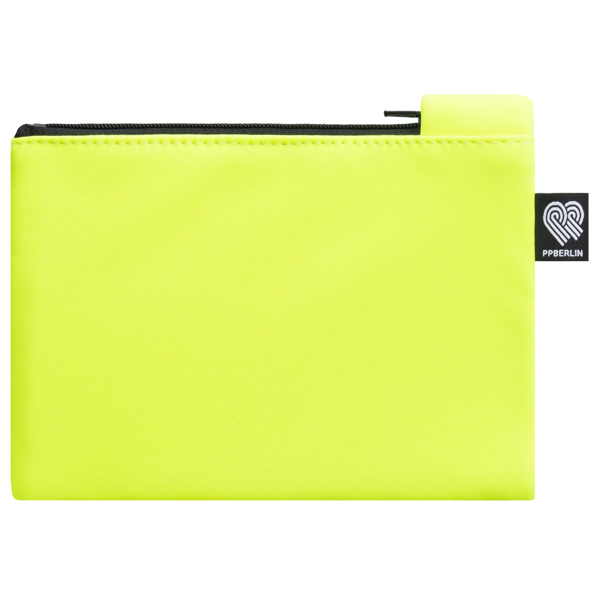 Etui Medium, Softshell Neongelb, Vegan, Handgenäht in Berlin Kleines Täschchen für Kinder Damen, Herren, Unisex.