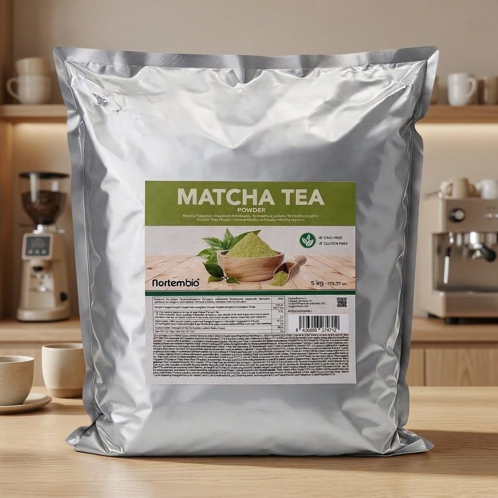 Nortembio Té Verde Matcha Polvo 5 kg Grado Culinario Hostelería, Repostería y Coctelería