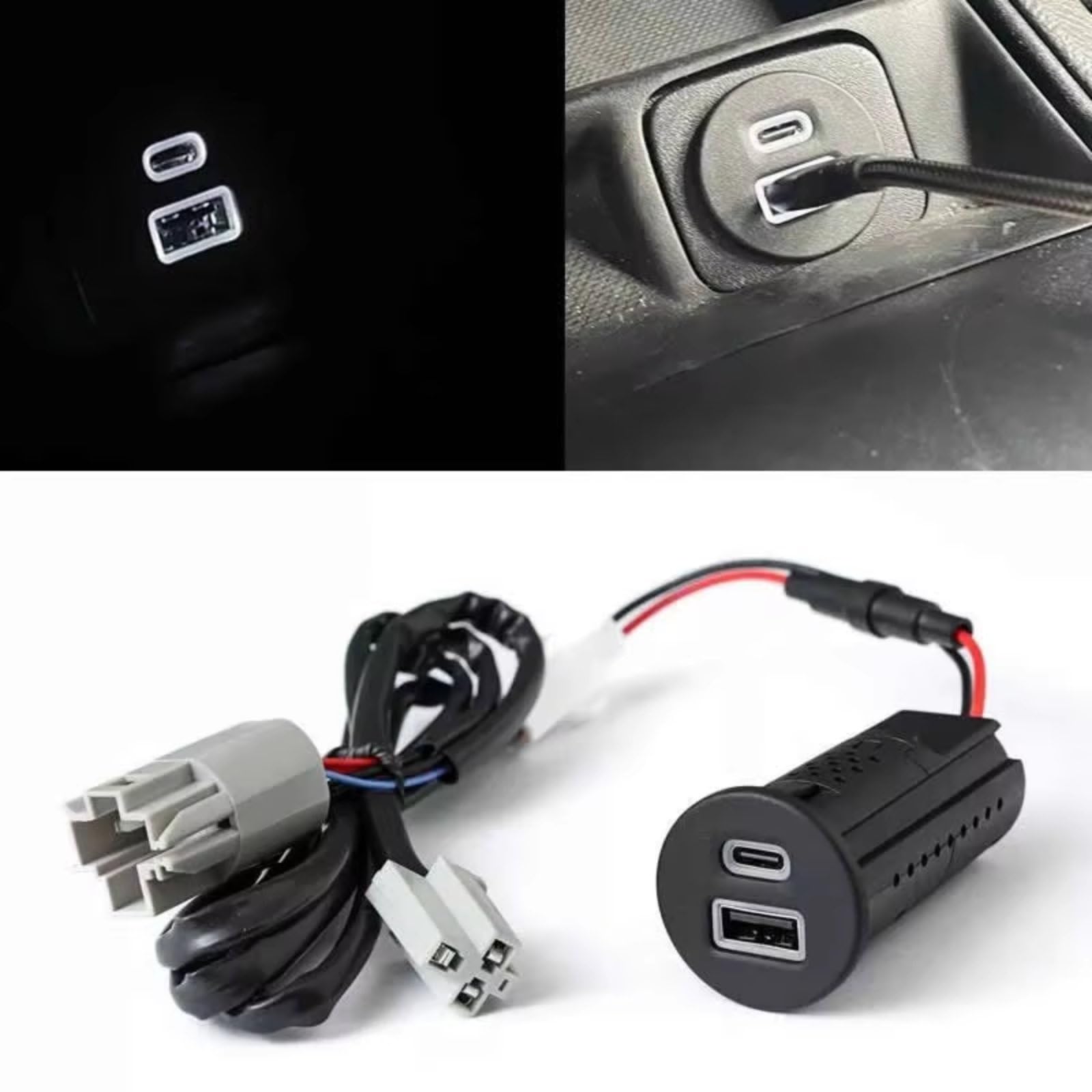 Compatibile Con Ford Per Kuga Per Escape SE SUV LU5T-19J211-AA Audio Ausiliario AUX Martinetti Porta USB Di Ricarica Modulo Presa USB Accessori Sostituzione
